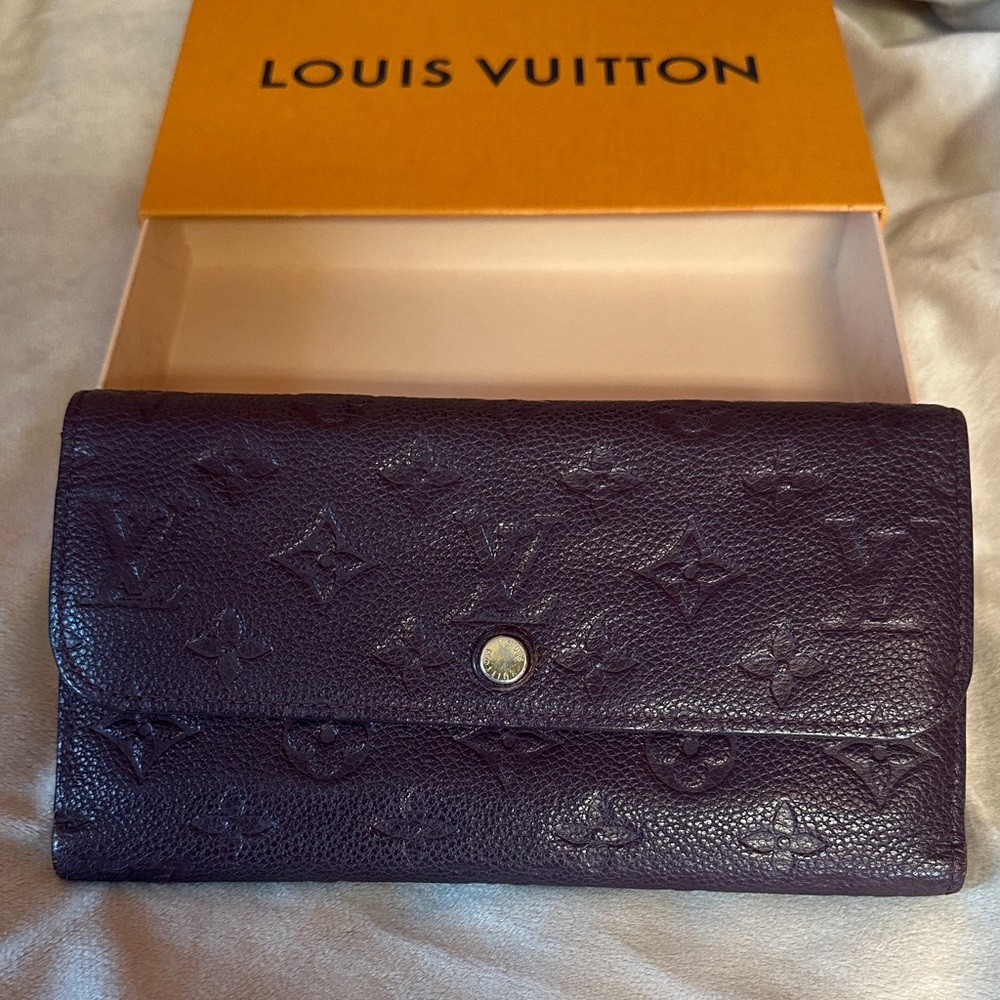 Louis Vuitton Dark Purple Embossed Wallet